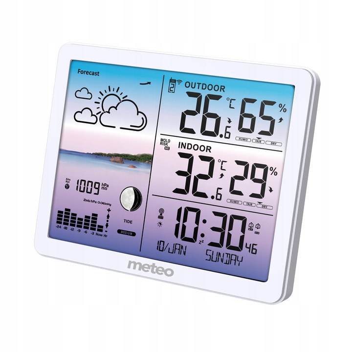 STACJA POGODOWA Z DCF METEO SP107B POGODYNKA