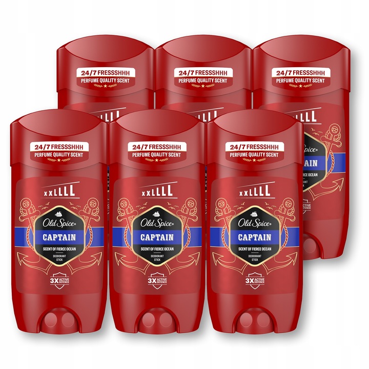 Old Spice Captain Dezodorant męski w sztyfcie, 6 x 85ml
