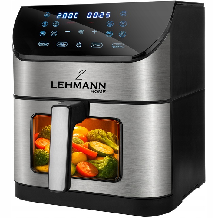 FRYTKOWNICA BEZTŁUSZCZOWA 1800W AIRFRYER 8L NIEPRZYWIERAJĄCA 12