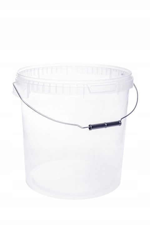 WIADERKO WIADRO POJEMNIK Z POKRYWKĄ TRANSPARENTNE 20L DO 200°