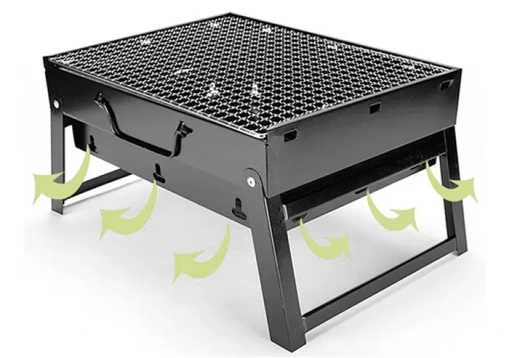 GRILL TURYSTYCZNY PRZENOŚNY WĘGLOWY SKŁADANY BBQ KEMPINGOWY WALIZKA
