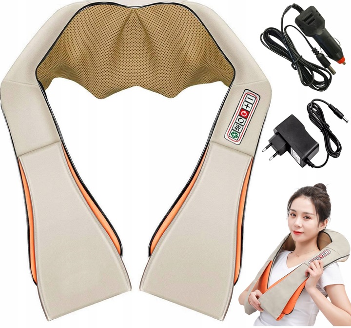 MASAŻER DO KARKU SZYI PLECÓW KRĘGOSŁUPA NÓG PAS MASUJĄCY SHIATSU KARK