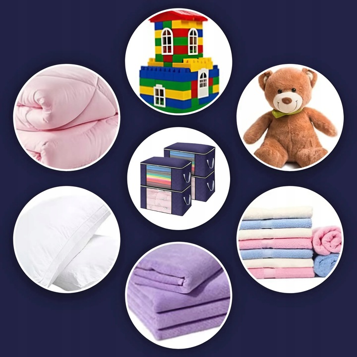 4x ORGANIZER NA UBRANIA POJEMNIK NA POŚCIEL KOŁDRĘ KOCE POKROWIEC XXL