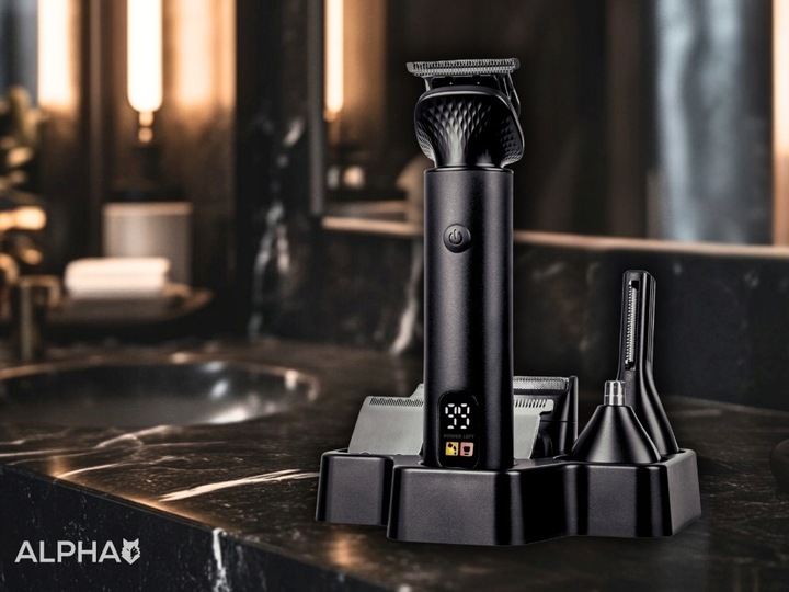 Maszynka Do Strzyżenia Włosów, Brody - Trymer Do Nosa + Golarka Alpha