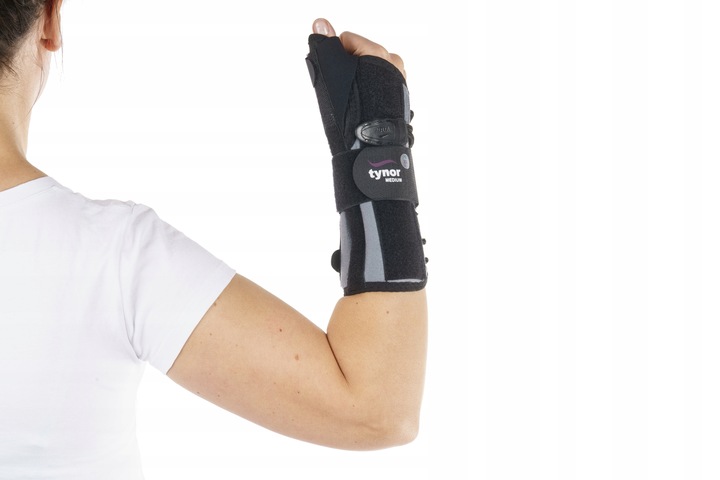 ORTEZA NADGARSTKA STABILIZATOR DŁONI RĘKI Z UJĘCIEM KCIUKA SZYNA STABILNA