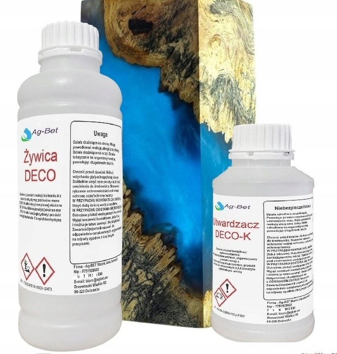 ŻYWICA EPOKSYDOWA ODLEWNICZA -DEKO-K zalew do 5 cm DO DREWNA STÓŁ BEZBARWNA