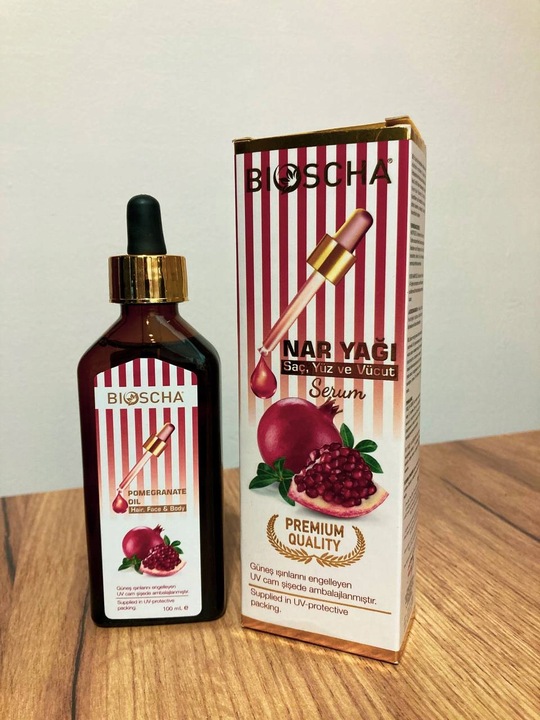 Olejek z PESTEK GRANATU Serum Regeneracja Twarz Włos 100ml BIOSCHA Nar