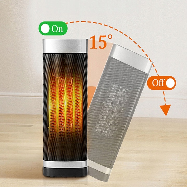 TERMOWENTYLATOR GRZEJNIK ELEKTRYCZNY KOLUMNOWY FARELKA CICHY 2000W +