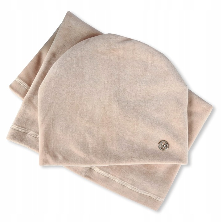 CIEPŁY KOMPLET CZAPKA + KOMIN damski szal - KOLORY