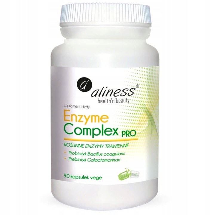 Aliness Enzyme Complex PRO 90 kaps. na trawienie wzdęcia gazy refluks