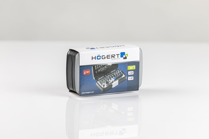 Zestaw końcówek bitów wkrętakowych 33 szt HOGERT HT1R460