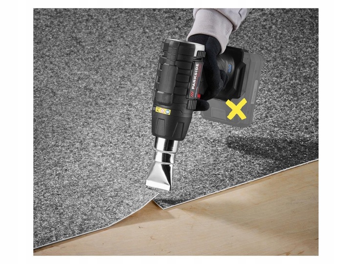 OPALARKA AKUMULATOROWA PARKSIDE PPHLGA A2 20V ZESTAW 3 DYSZE + WALIZKA