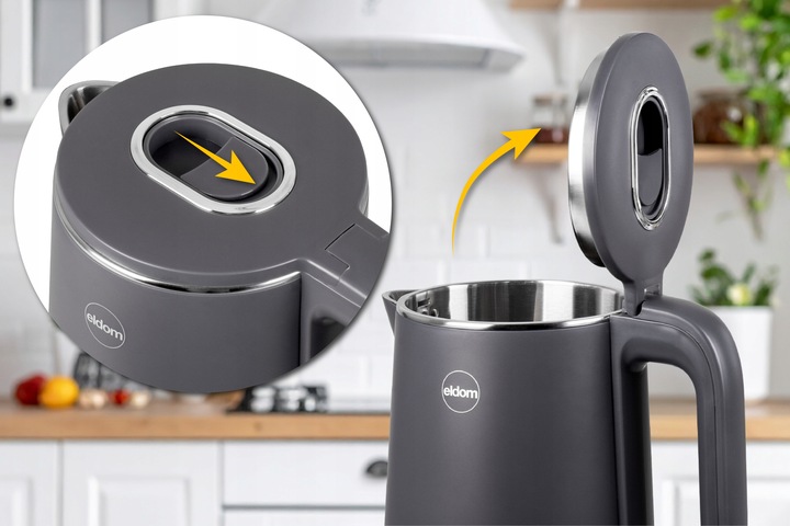 Czajnik bezprzewodowy z regulacją temperatury C515 szary 2000W 5