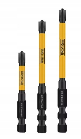 Super Bity Zestaw BITÓW Dla Elektryka Długie Udarowe Komplet FPH 3szt