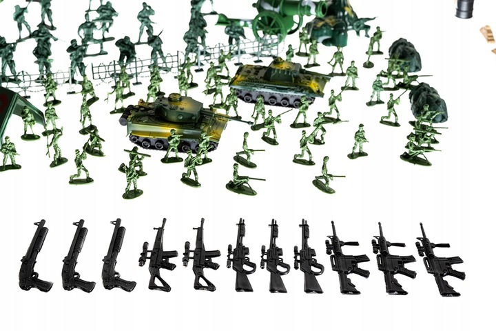 Baza Wojskowa Żołnierzyki Duży Zestaw Armia Figurki Czołgi Samoloty 300el.