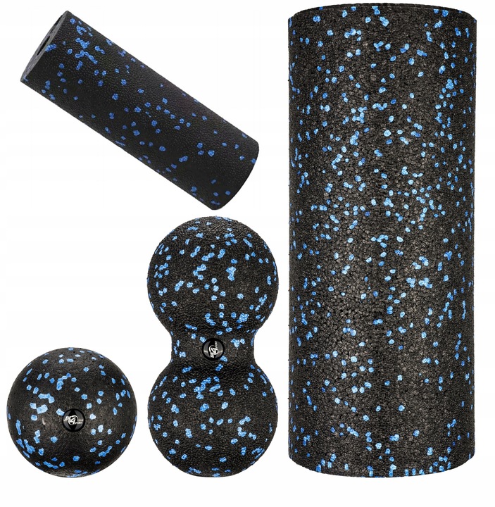 ZESTAW ROLLERÓW DO MASAŻU 4W1 ROLLER+MINI WAŁEK+DUOBALL+PIŁKA PREZENT