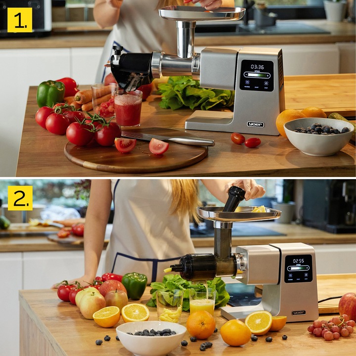 Maszynka do mięsa 7w1 Metalowa 4kg/min Yoer 2500W +Szatkownica+37