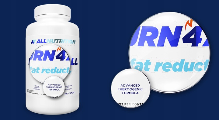 ALLNUTRITION BURN4ALL SPALACZ TŁUSZCZU 100 KAP ODCHUDZANIE REDUKCJA ENERGIA