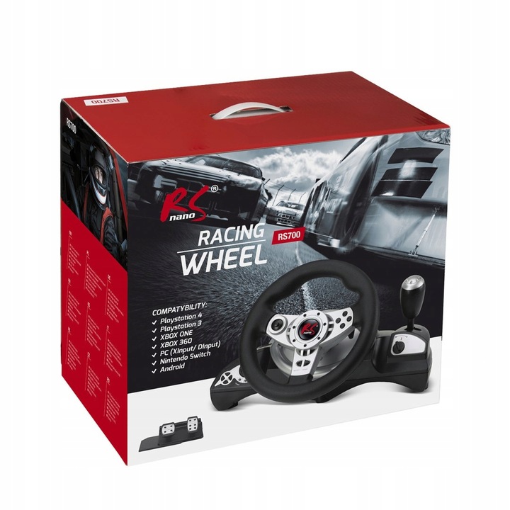 NanoRS Kierownica NanoRS, PS4/PS3/XBOX ONE/XBOX ONE S/PC USB (X-INPUT/D-INP