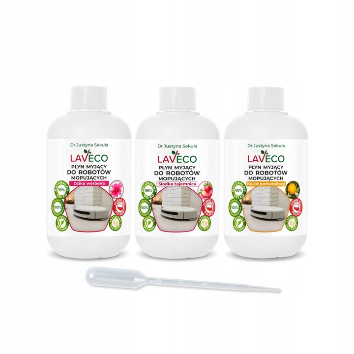 3 x 0,5 Płyn do robotów mopujących, odkurzaczy myjących - 3 zapachy