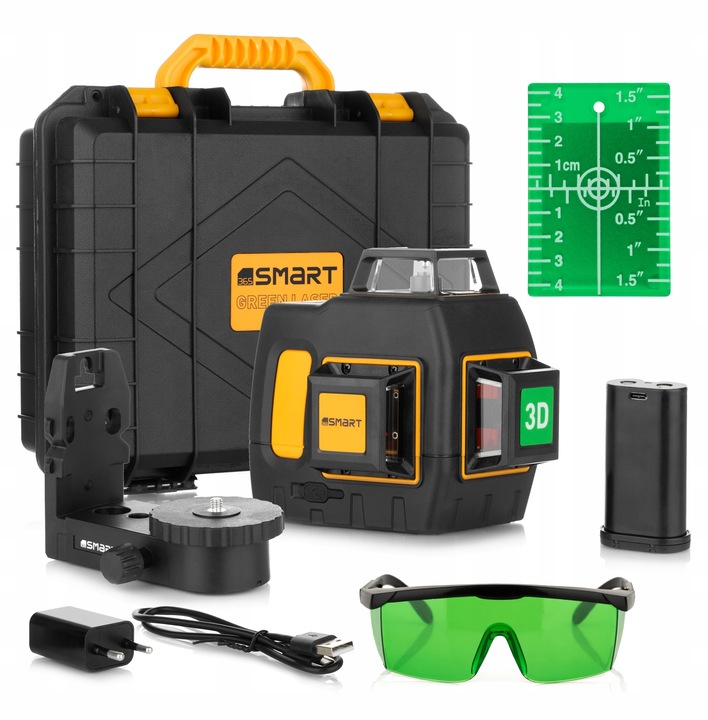 Laser krzyżowy niwelator ZIELONY 360° 40m SMART365