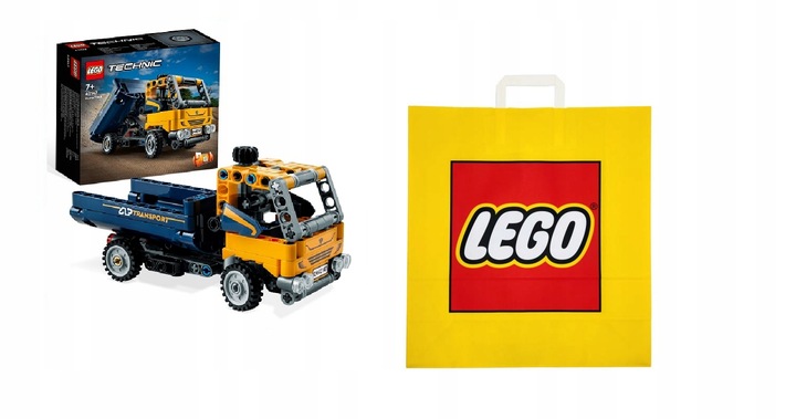 LEGO TECHNIC - Wywrotka 42147 + TORBA PAPIEROWA LEGO