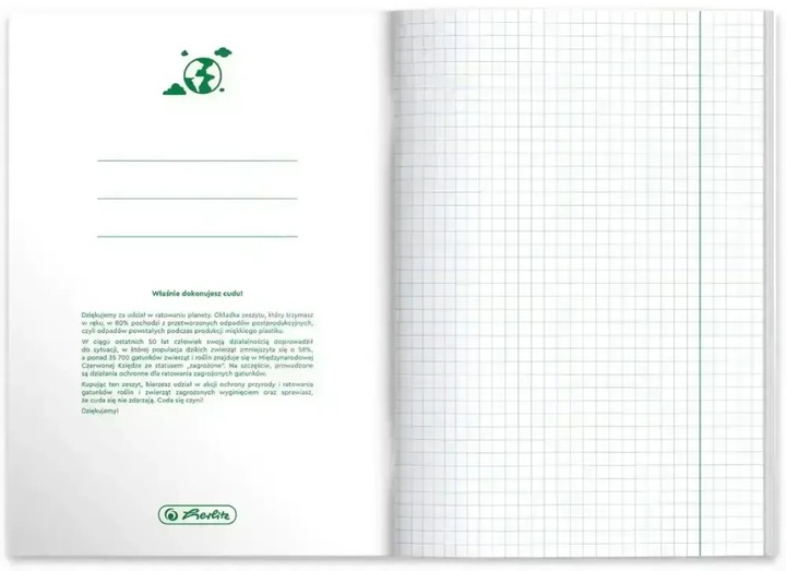 8x Zeszyty tematyczne ze ściągą A5 60 kartek przedmiotowe HERLITZ do szkoły