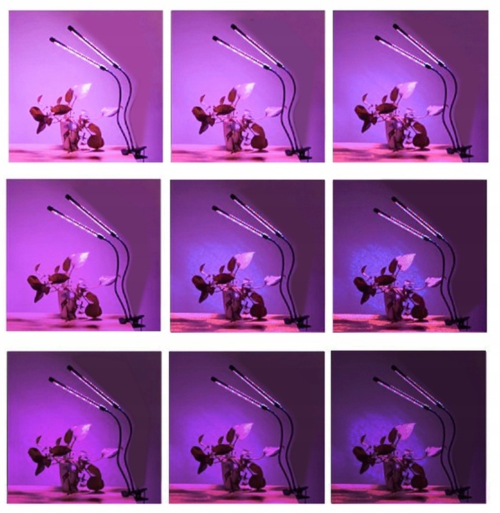 2 x Lampa do Wzrostu Roślin Uprawy 40 LED Panel Timer + Pilot