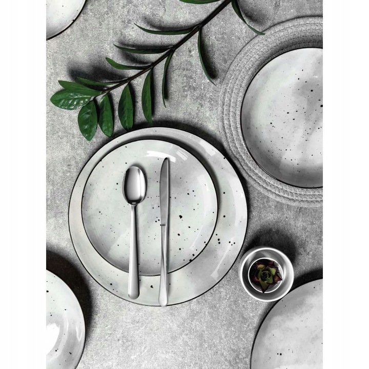 KOMPLET PORCELANA ZESTAW TALERZY SERWIS OBIADOWY TALERZE 18el WZÓR