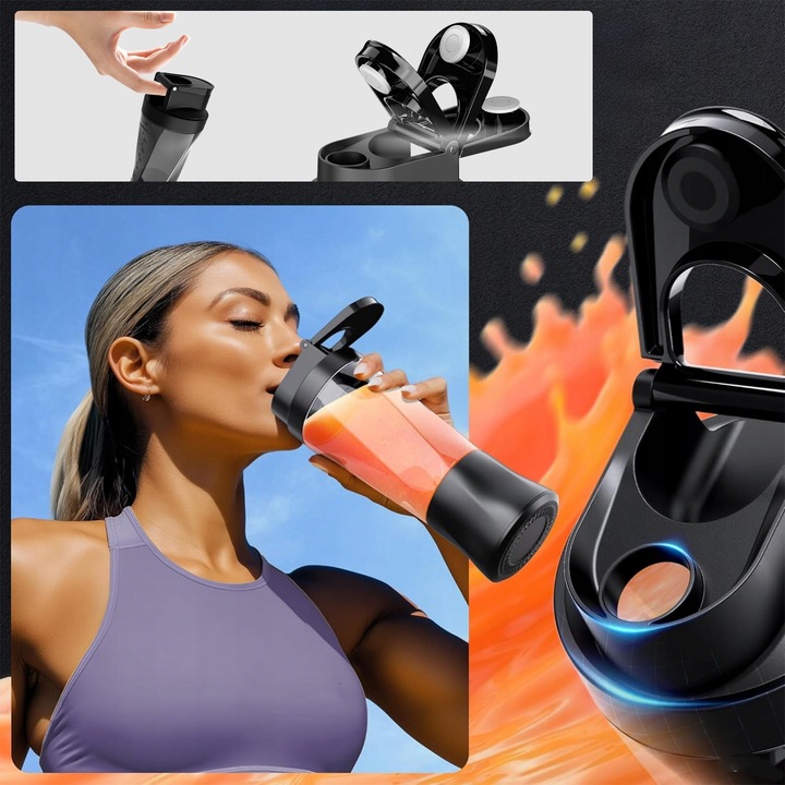 BLENDER KIELICHOWY DO SMOOTHIE KOKTAJLI RĘCZNY Bezprzewodowy USB PRZENOŚNY