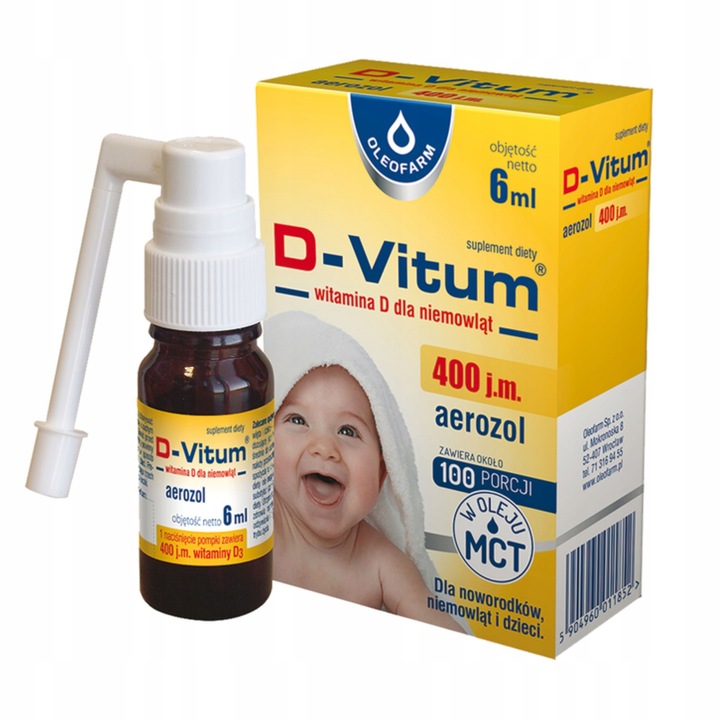 D-VITUM witamina D dla niemowląt aerozol 6 ml