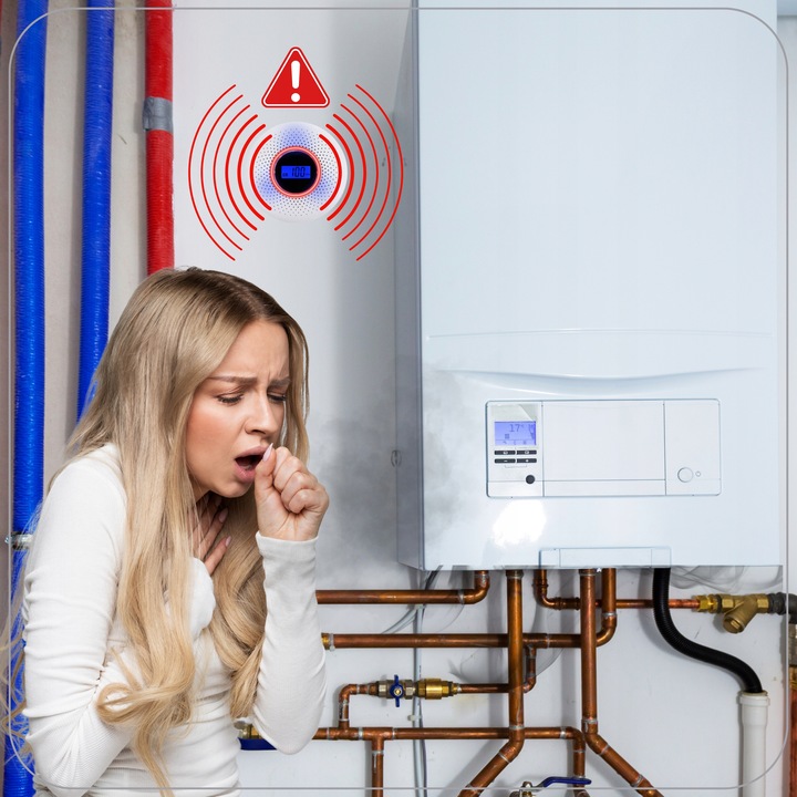 Czujnik Czadu i dymu Tlenku Węgla Detektor Alarm Wykrywacz Czadu