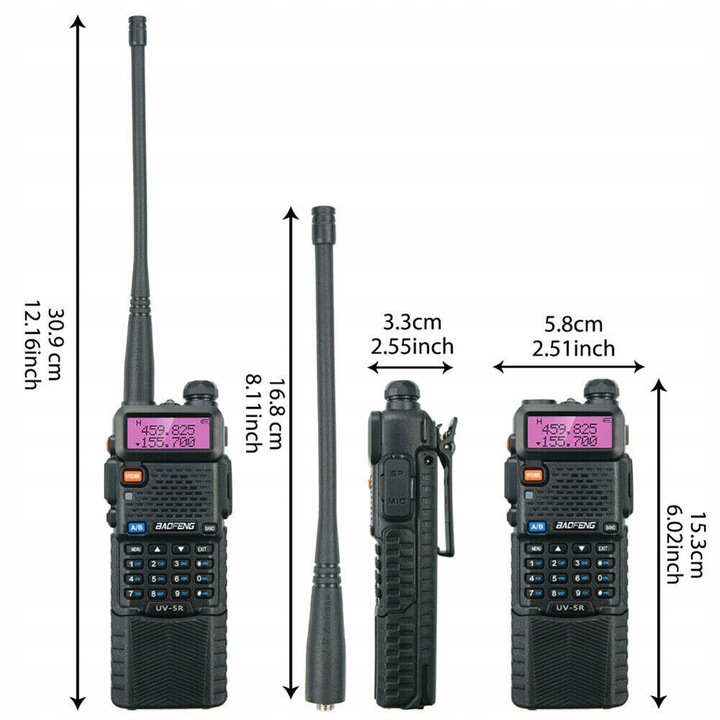 Baofeng UV-5R 8W 3800mAh KRÓTKOFALÓWKA RADIOTELEFON WALKIE TALKIE SKANER