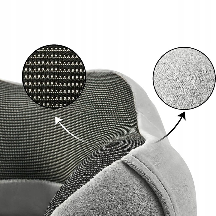 Poduszka podróżna ortopedyczna do spania rogal zagłówek turystyczna memory