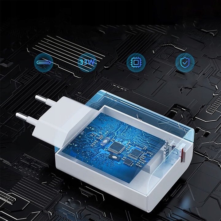 SZYBKA ŁADOWARKA DO XIAOMI REDMI NOTE 33W 3A + 1M KABEL USB TYP C 6A