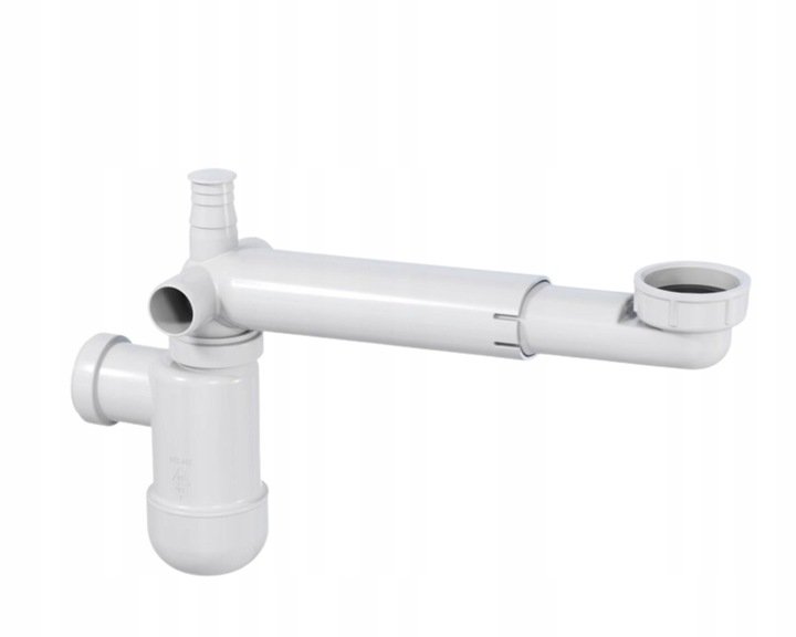 Syfon umywalkowy oszczędzający miejsce Prevex przyścienny 1710024