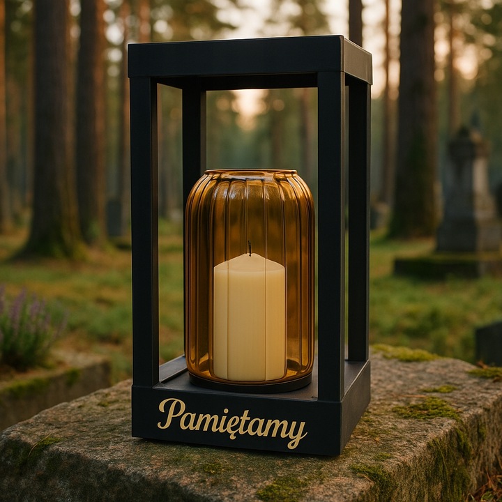 Solarny znicz LED STATUETKA NA CMENTARZ GRÓB DUŻA wieczna lampka na baterie