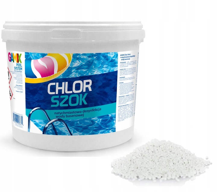CHLOR SZOK DO BASENU CHEMIA DO BASENU 5KG GRATIS