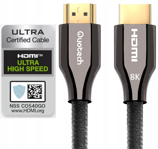 Kabel HDMI 2.1 Ultra High Speed 8K PREMIUM 2m