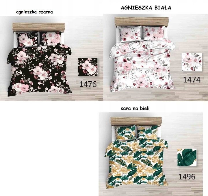 KOMPLET POŚCIELI BAWEŁNIANEJ BAWEŁNA 140x200cm+ 2x70x80 cm
