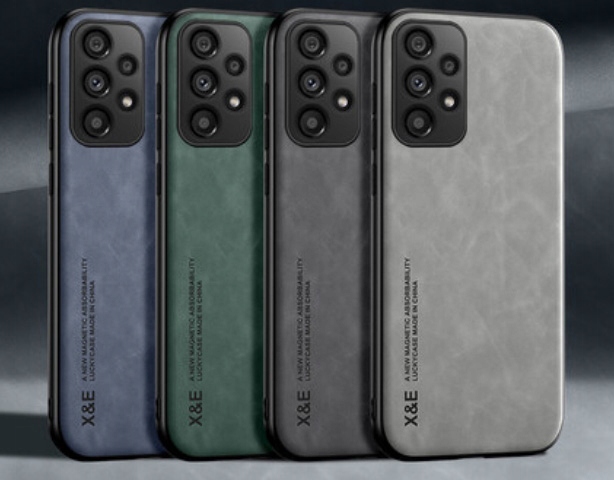 Etui Skórzane DO SAMSUNG GALAXY A52s A52 5G A52s 5G Case + Szkło Czarne