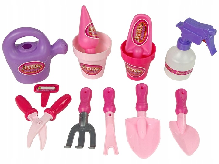 Zestaw Ogrodowy Piaskownica Narzędzia w Skrzynce dla Dzieci do Ogrodu