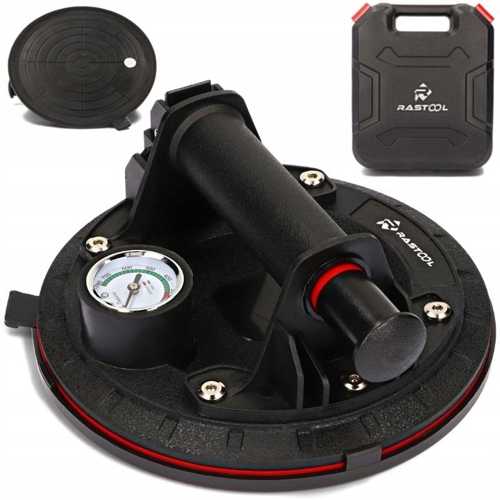 UCHWYT DO PŁYTEK PRZYSSAWKA PRÓŻNIOWA Z POMPKĄ MANOMETREM DO SZYB GLAZURY