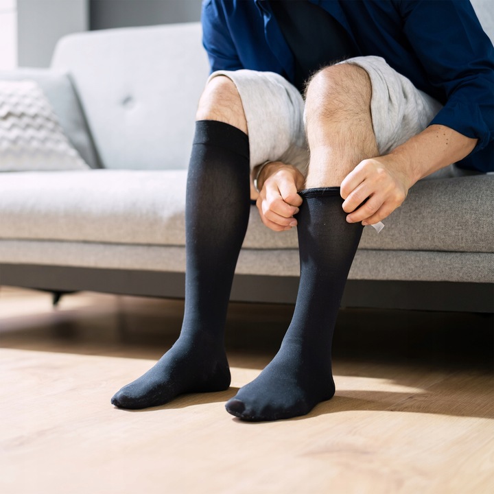 Podkolanówki Uciskowe Skarpety Kompresyjne Przeciwżylakowe na Obrzęk Żylaki