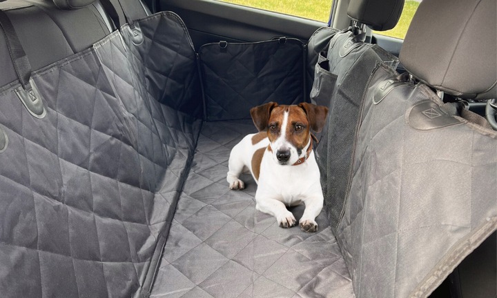 MATA dla psa do samochodu POKROWIEC + SMYCZ