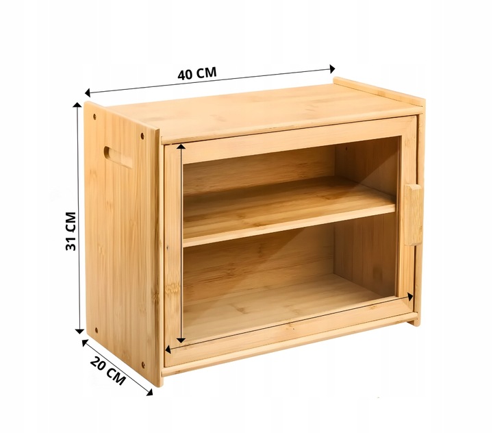 Chlebak bambusowy pojemnik żywność przyprawy półka szafka do kuchni