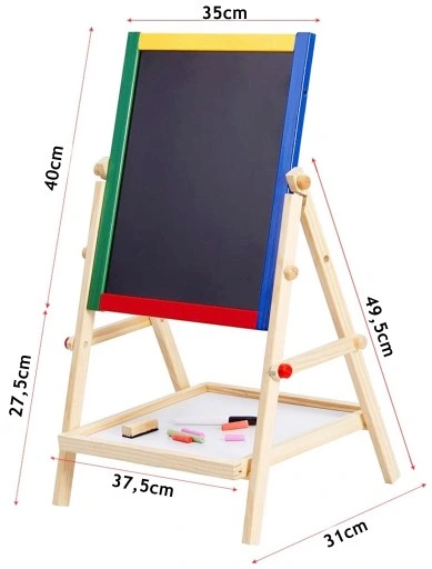 STOJĄCA TABLICA DWUSTRONNA DLA DZIECI 2W1+ GRATIS