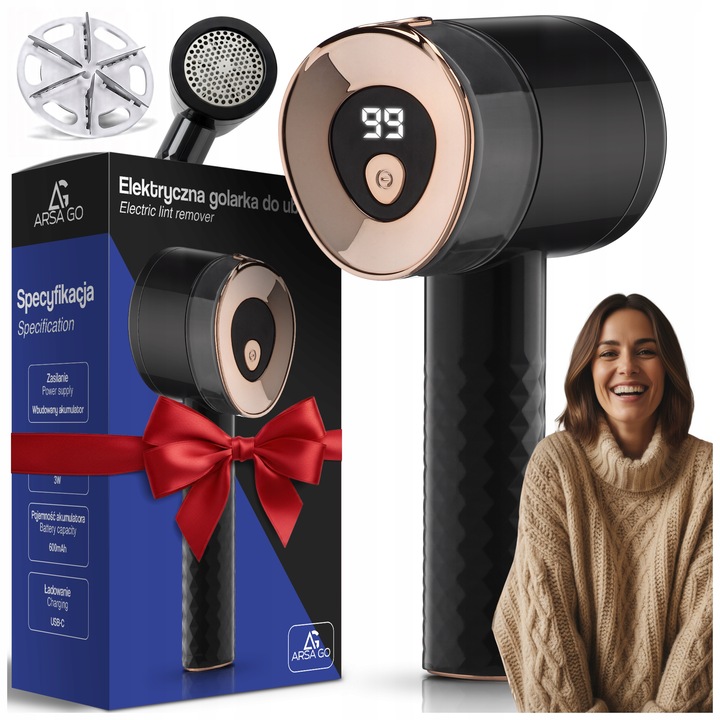 GOLARKA DO UBRAŃ MOCNA AKUMULATOROWA WSKAŹNIK BATERII EKRAN 6 OSTRZY