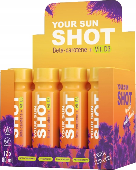 Your Sun Shot Vit. D3 12x80ml solarium do opalania