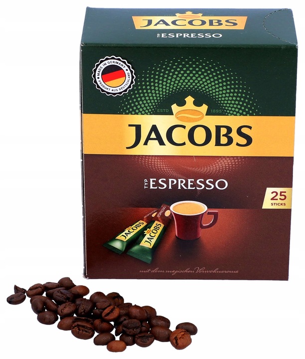 Kawa rozpuszczalna Jacobs Espresso w saszetkach 3x25 saszetek 45g z Niemiec